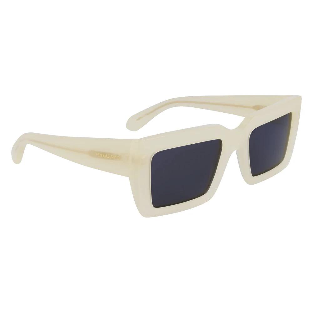 Ferragamo Gray Acetate Sunglasses by Ferragamo