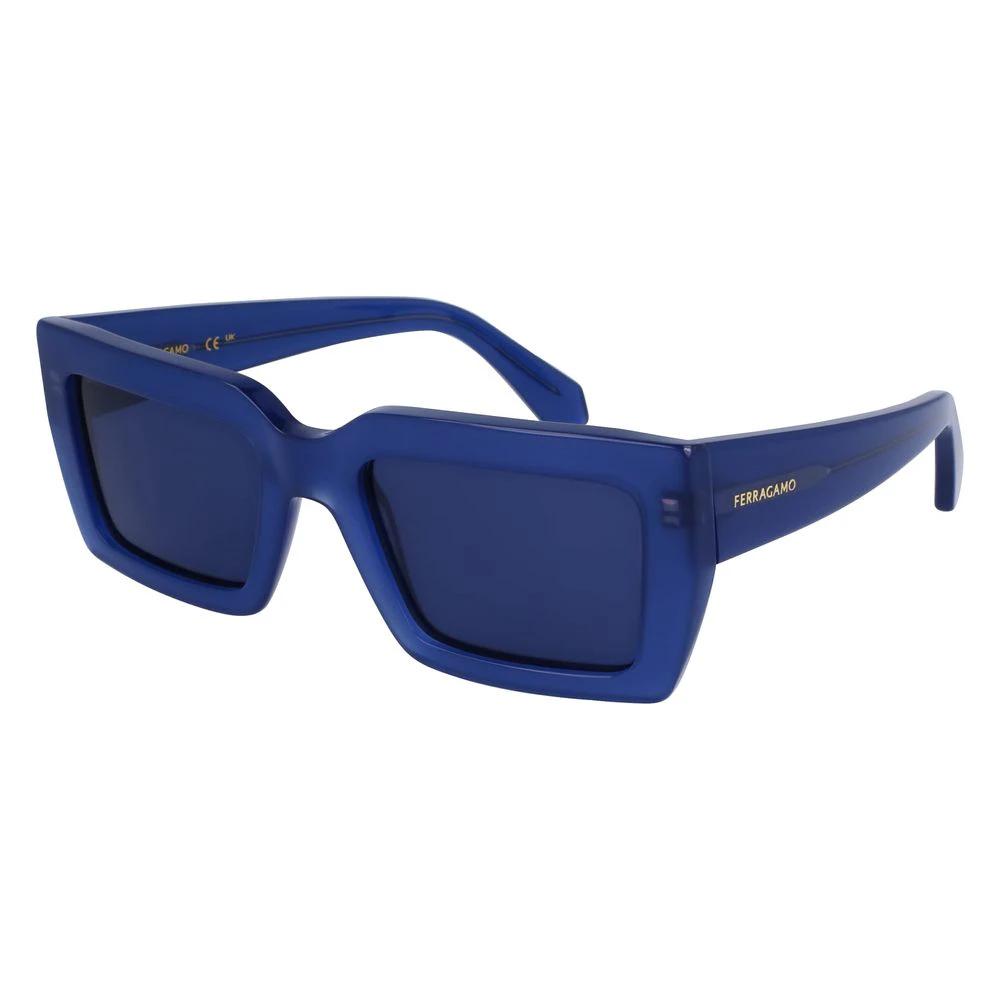 Ferragamo Blue Acetate Sunglasses by Ferragamo