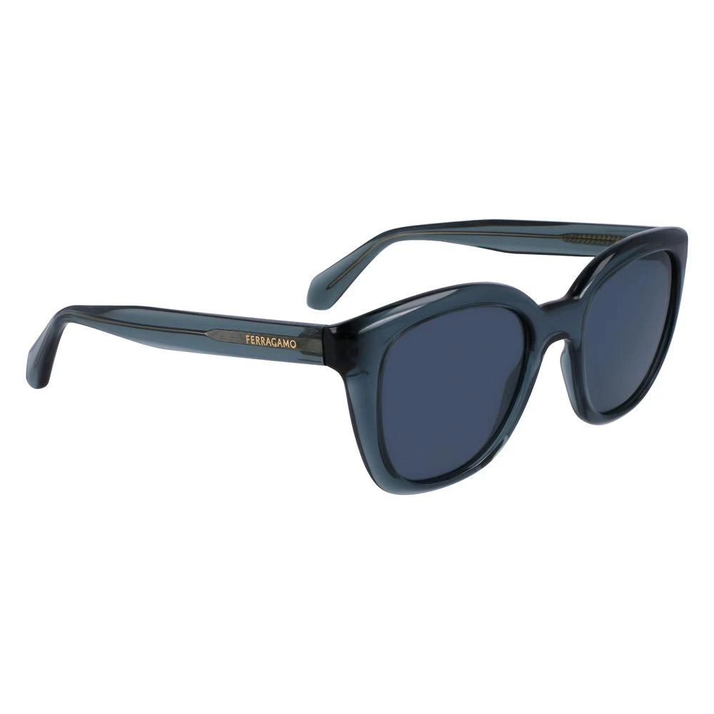 Ferragamo Blue Injected Sunglasses by Ferragamo