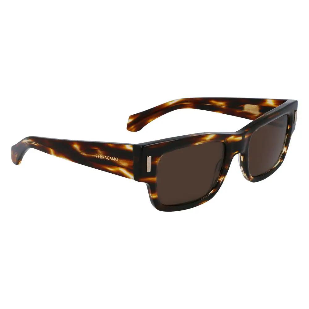 Lunettes de soleil Ferragamo en acétate marron
