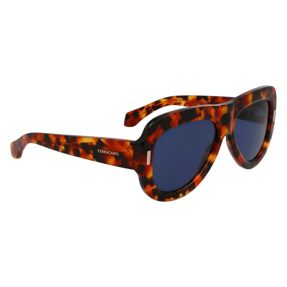 Ferragamo Brown Acetate Sunglasses by Ferragamo