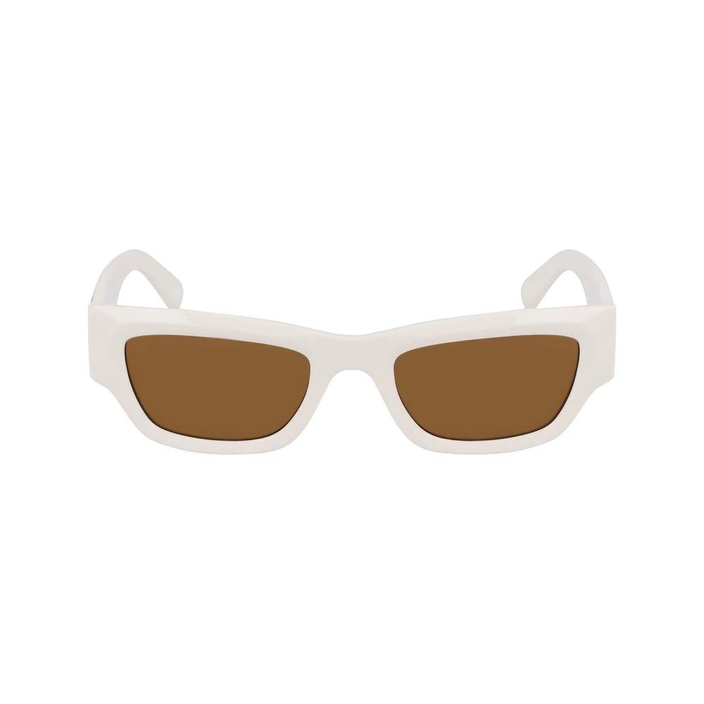 Karl Lagerfeld White Injected Sunglasses by Karl Lagerfeld