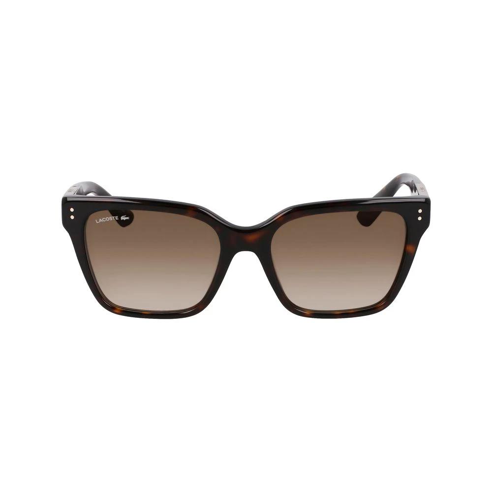 Lacoste Brown Acetate Sunglasses by Lacoste