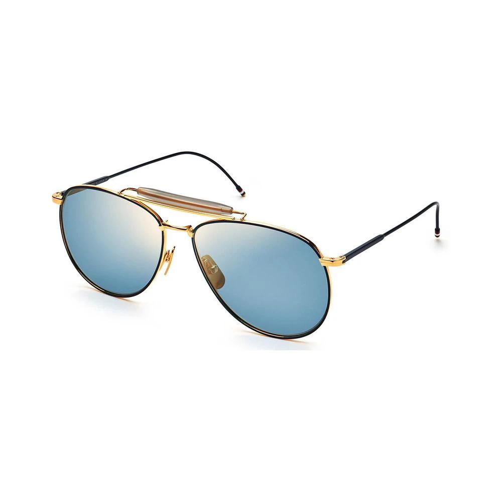 Lunettes de soleil Thom Browne en titane doré