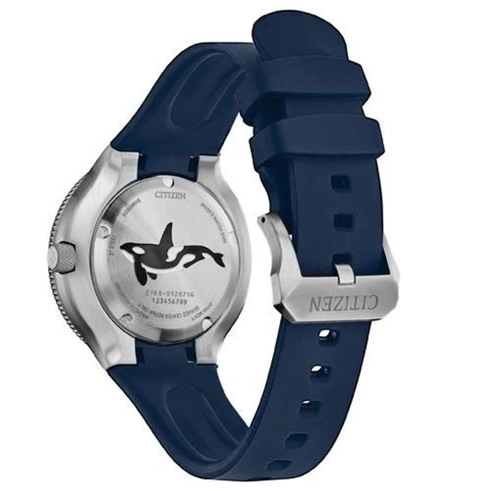 Montre de sport Citizen en résine bleue
