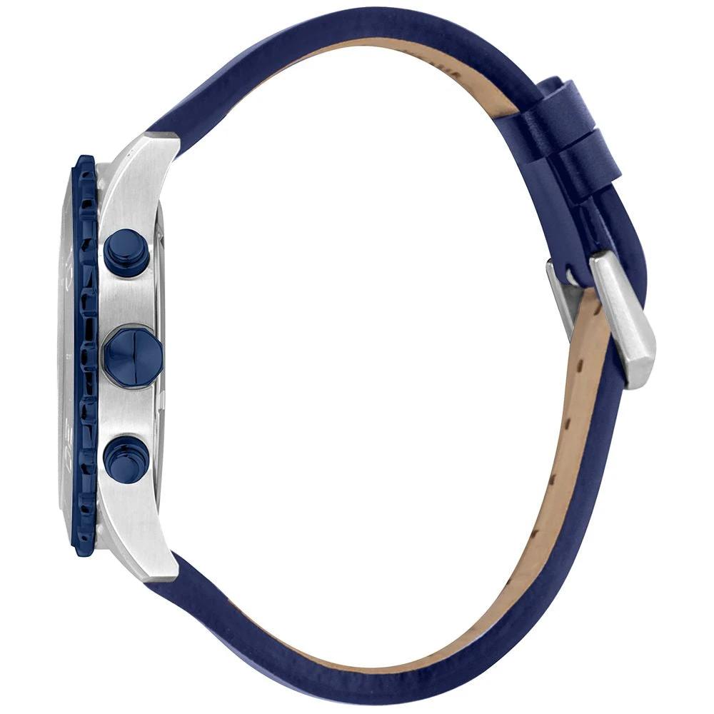 Just Cavalli Blue Leather Dress Watch by Just Cavalli