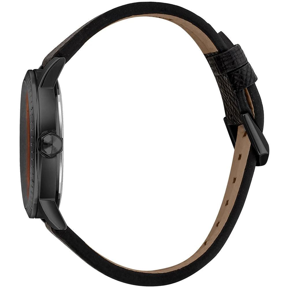 Just Cavalli Black Leather Dress Watch by Just Cavalli