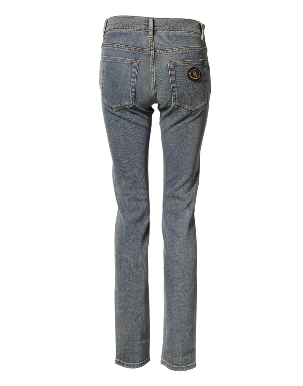Dolce & Gabbana Blue Two Tone Cotton Men Skinny Denim Jeans by Dolce & Gabbana