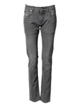 Dolce & Gabbana Gray Cotton Mid Waist Skinny Denim Jeans by Dolce & Gabbana