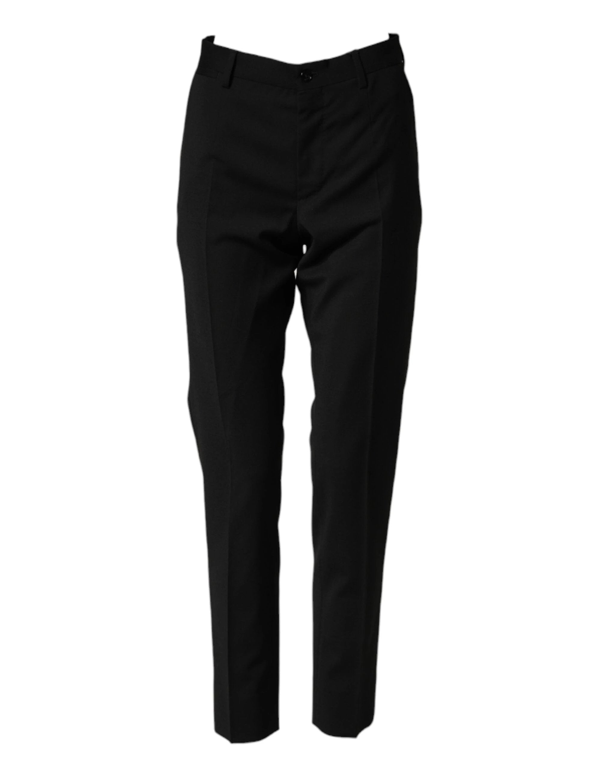 Dolce & Gabbana Black Wool Formal Dress Men Trouser Pants by Dolce & Gabbana