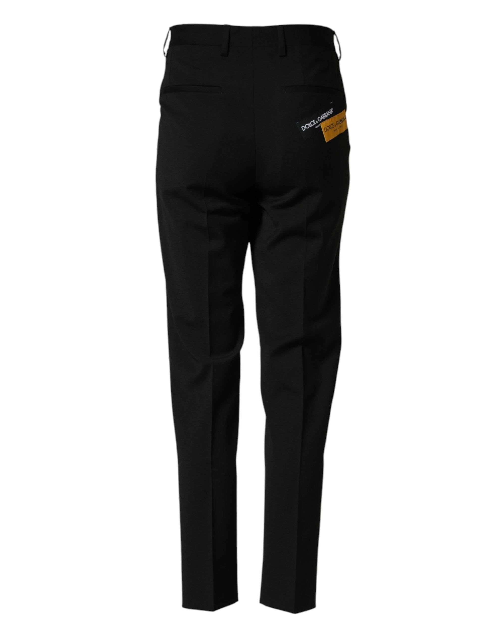Dolce & Gabbana Black Wool Formal Dress Men Trouser Pants by Dolce & Gabbana