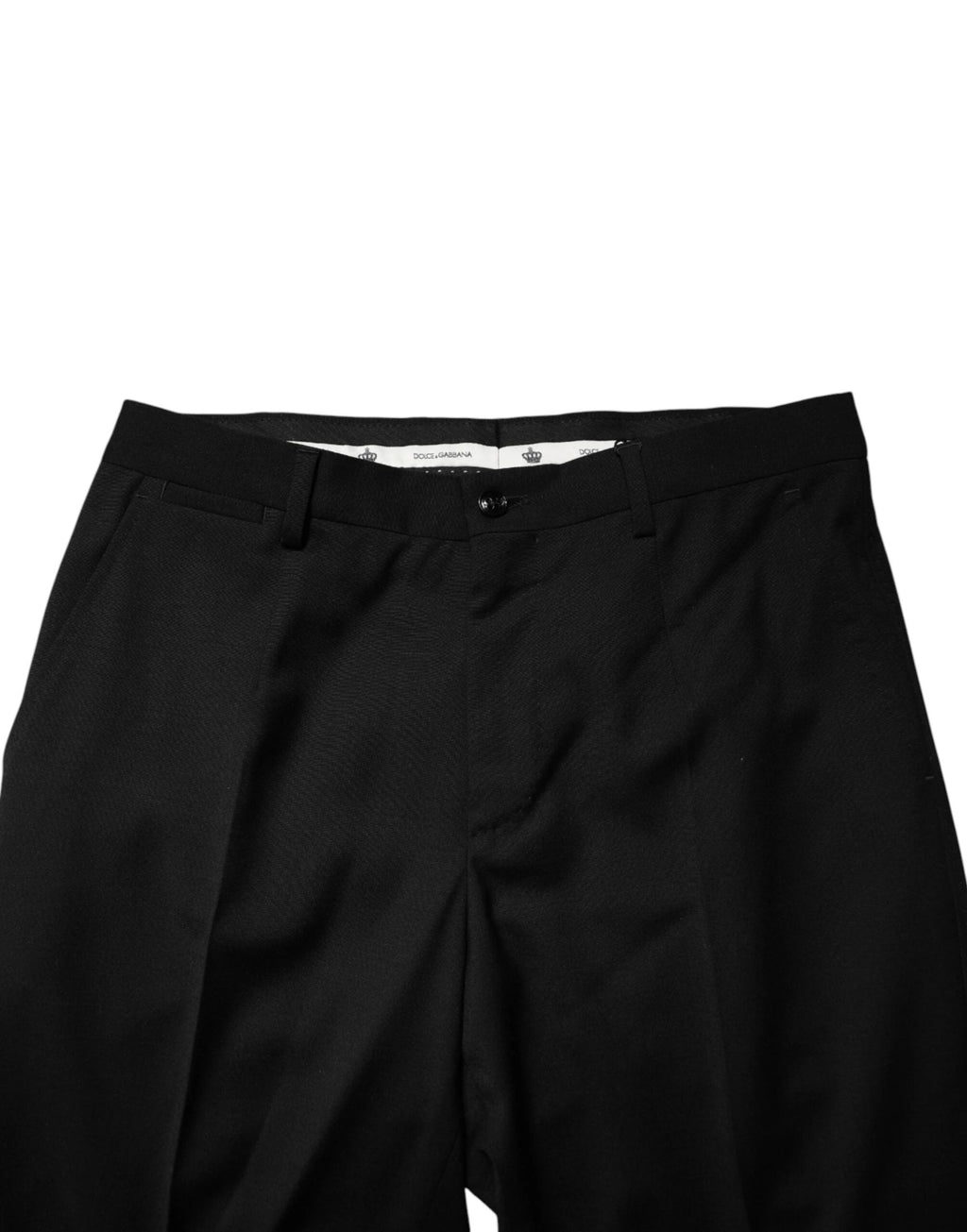 Dolce & Gabbana Black Wool Formal Dress Men Trouser Pants by Dolce & Gabbana