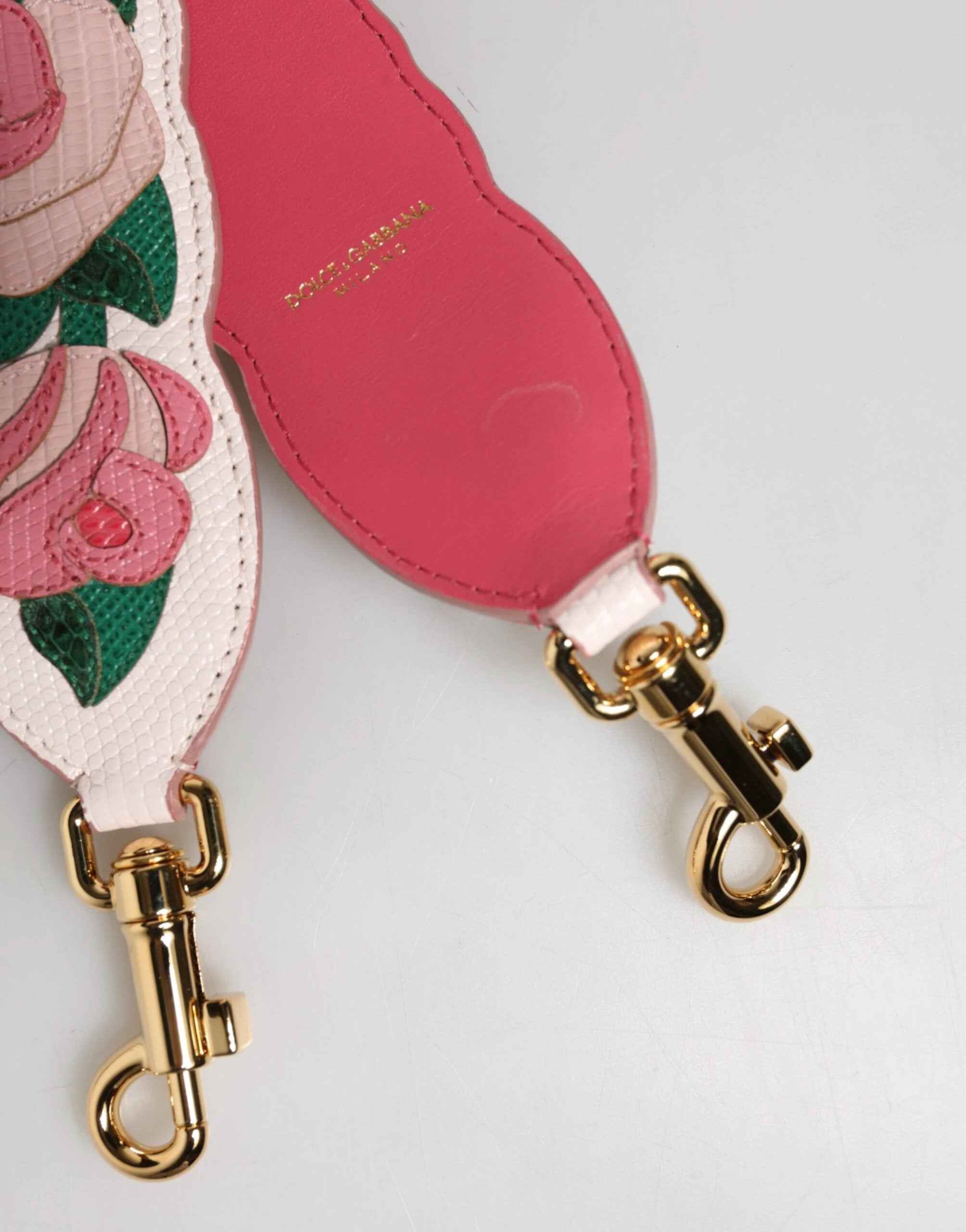 Dolce & Gabbana Strap White Floral Calf Leather Bag Accessory Shoulder by Dolce & Gabbana