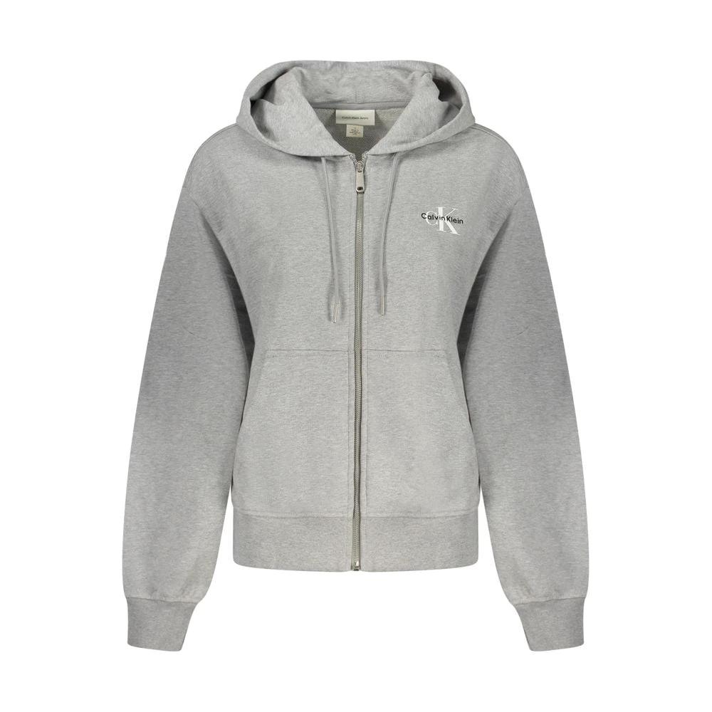 Sweat à capuche Calvin Klein Grigio en coton pour femme