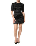 Dolce & Gabbana Black Embellished Short Sleeve Sheath Dress by Dolce & Gabbana