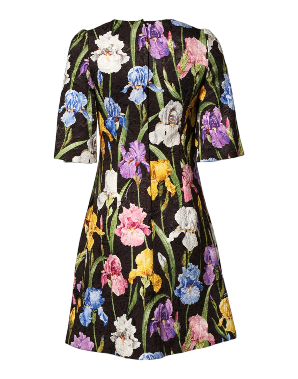 Dolce & Gabbana Black Floral Brocade A-line Mini Dress by Dolce & Gabbana