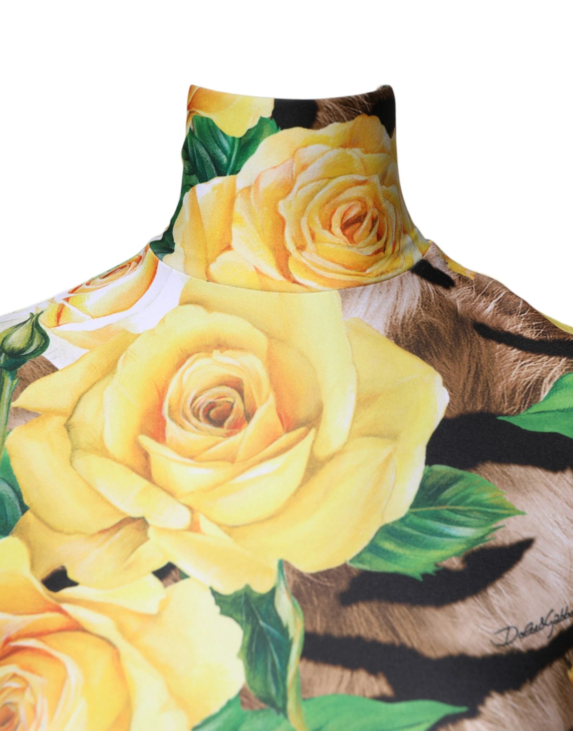 Dolce & Gabbana Multicolor Floral Print Sheath Mini Dress by Dolce & Gabbana