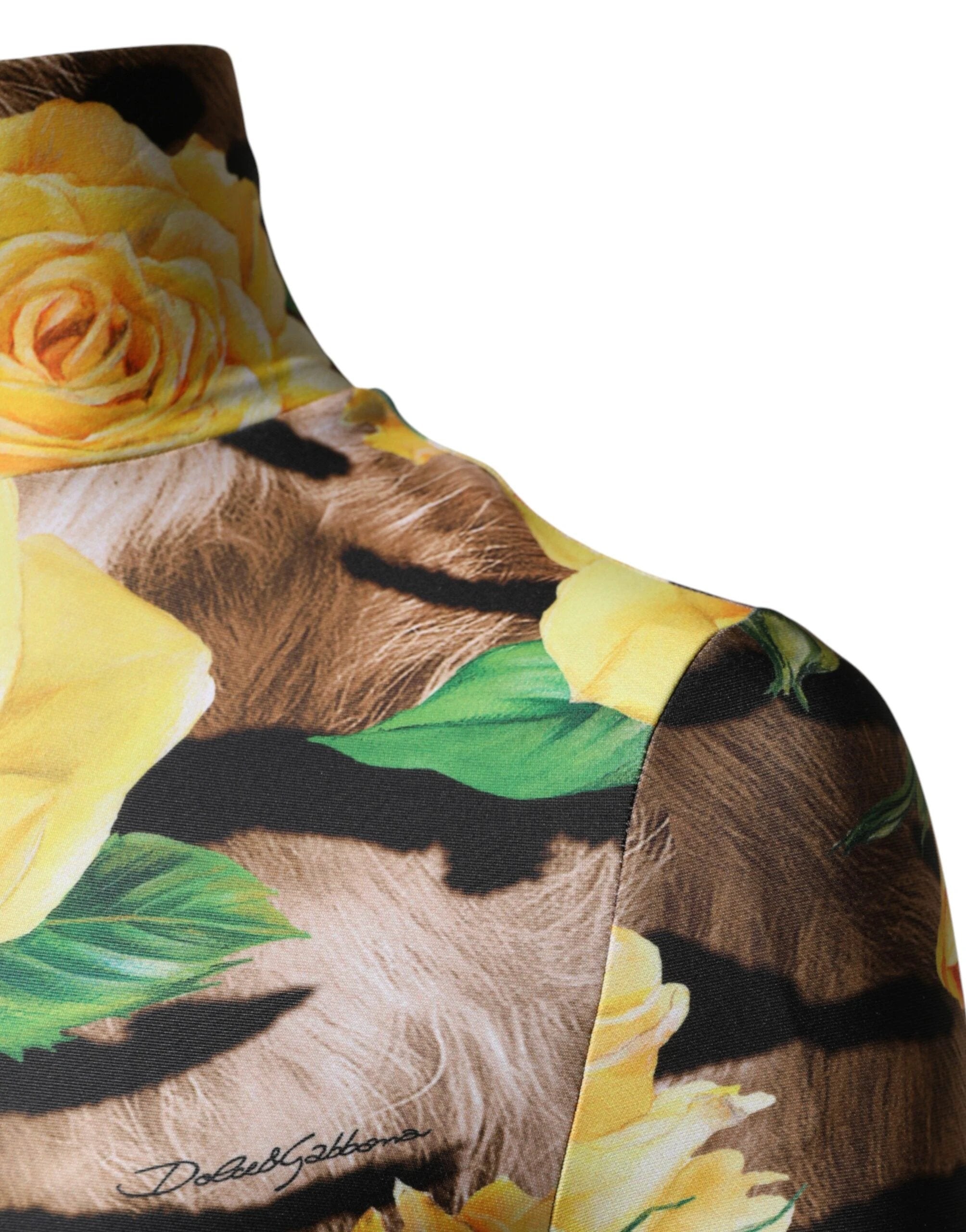 Dolce & Gabbana Multicolor Floral Print Sheath Mini Dress by Dolce & Gabbana