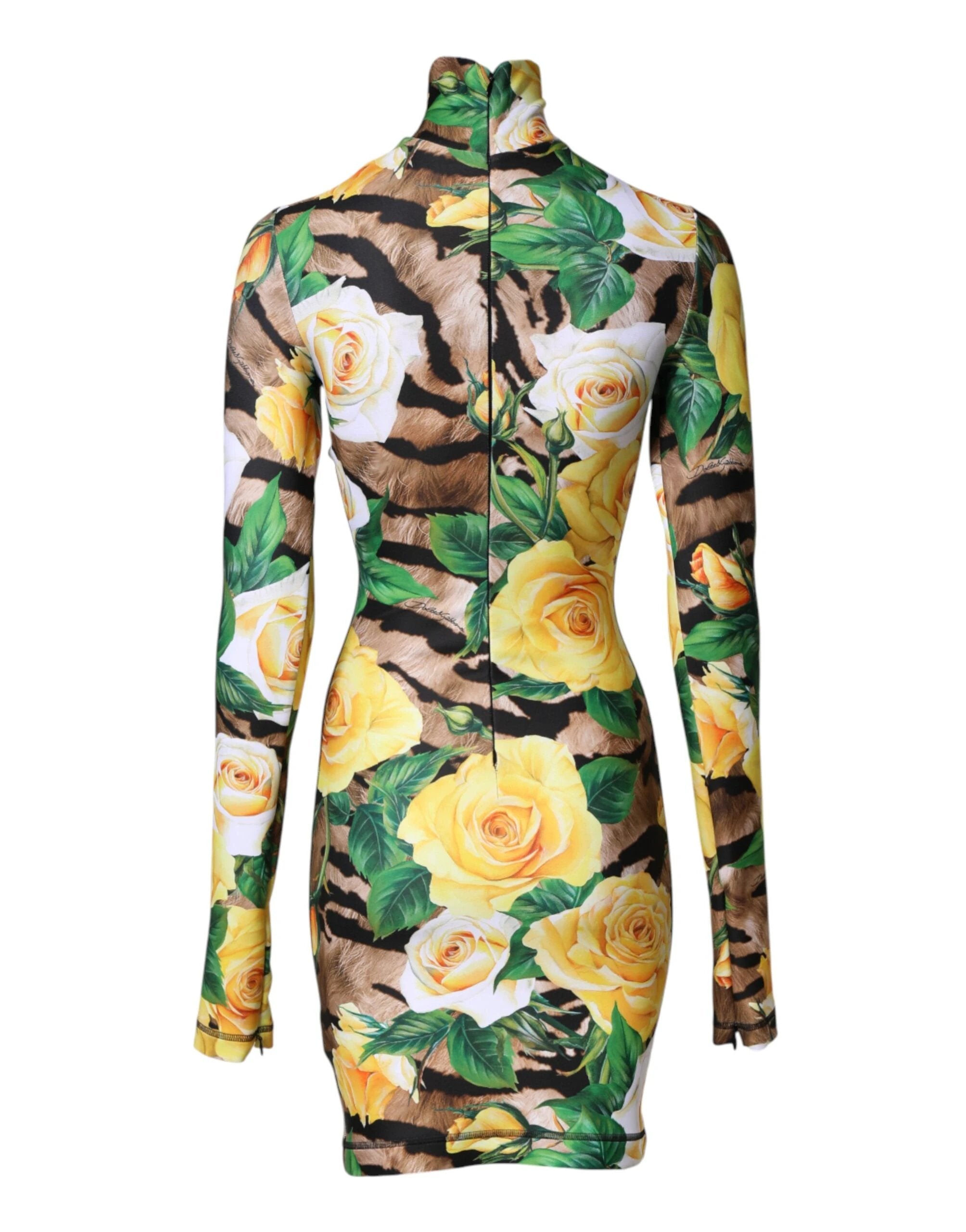 Dolce & Gabbana Multicolor Floral Print Sheath Mini Dress by Dolce & Gabbana