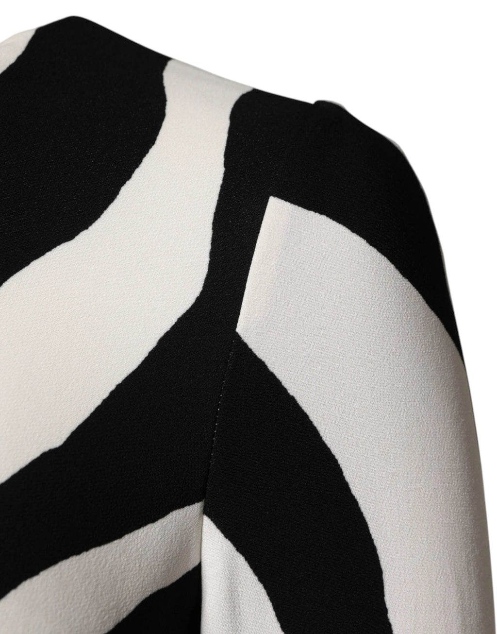 Dolce & Gabbana Black White Zebra Viscose Sheath Midi Dress by Dolce & Gabbana