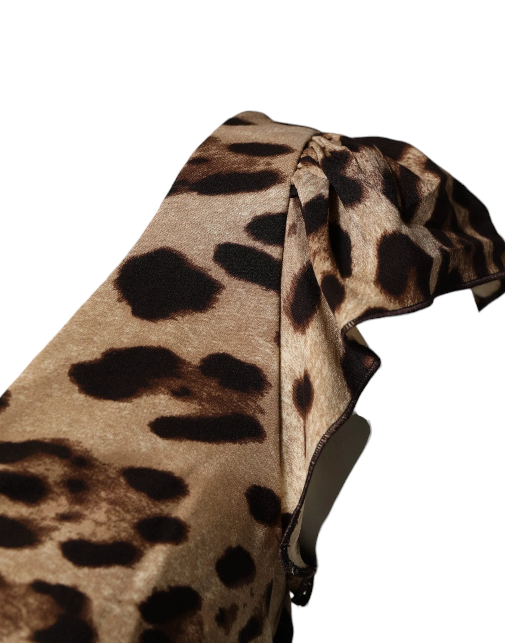 Dolce & Gabbana Brown Leopard Sleeveless Sheath Midi Dress by Dolce & Gabbana