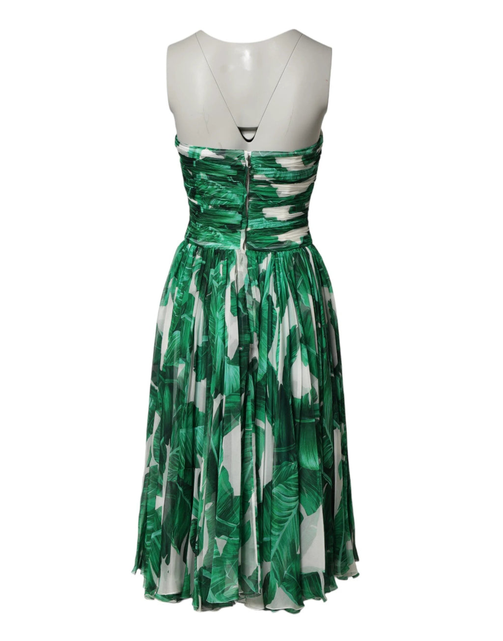 Dolce & Gabbana Green Pineapple Embellished BananaLeaf Dress by Dolce & Gabbana