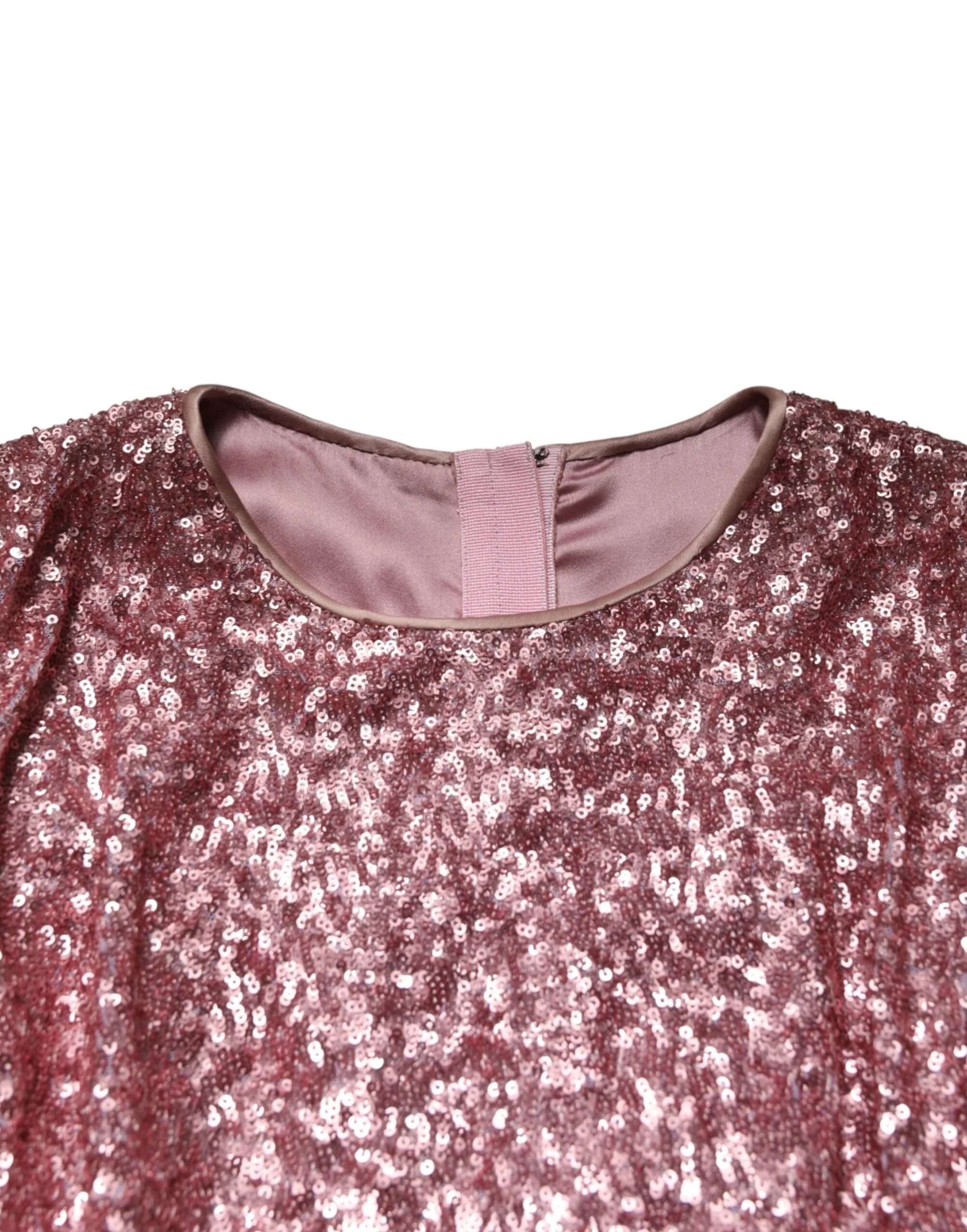 Dolce & Gabbana Pink Sequinned Mermaid Long Gown Dress by Dolce & Gabbana