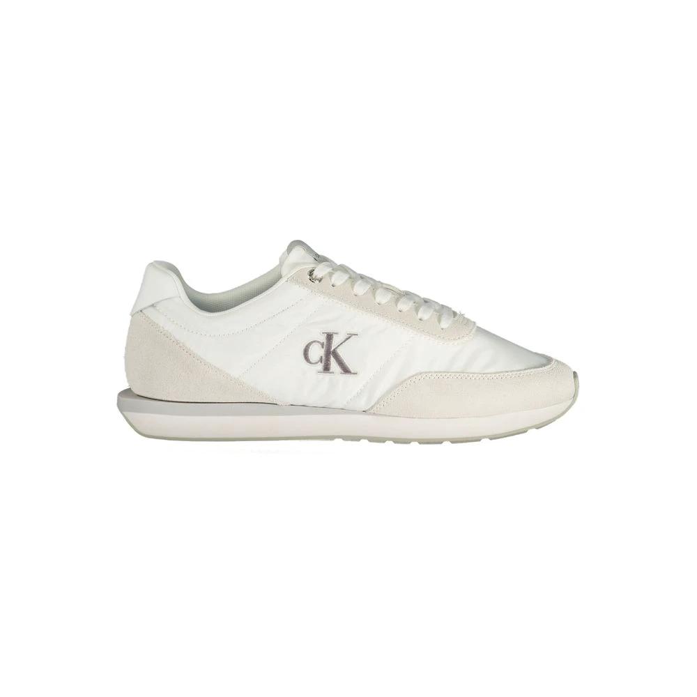 Baskets Calvin Klein blanches en polyester recyclé pour homme