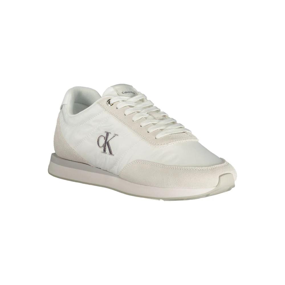 Baskets Calvin Klein blanches en polyester recyclé pour homme