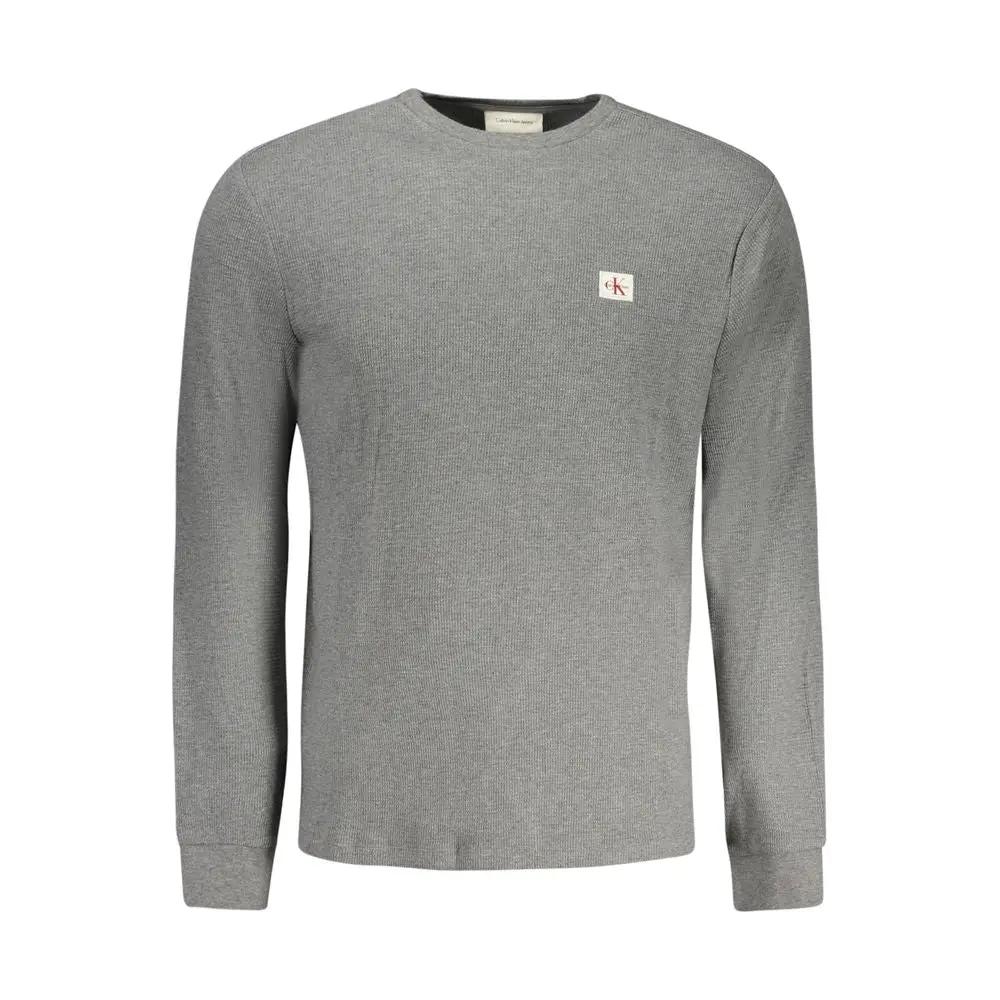 Pull en coton gris Calvin Klein pour homme