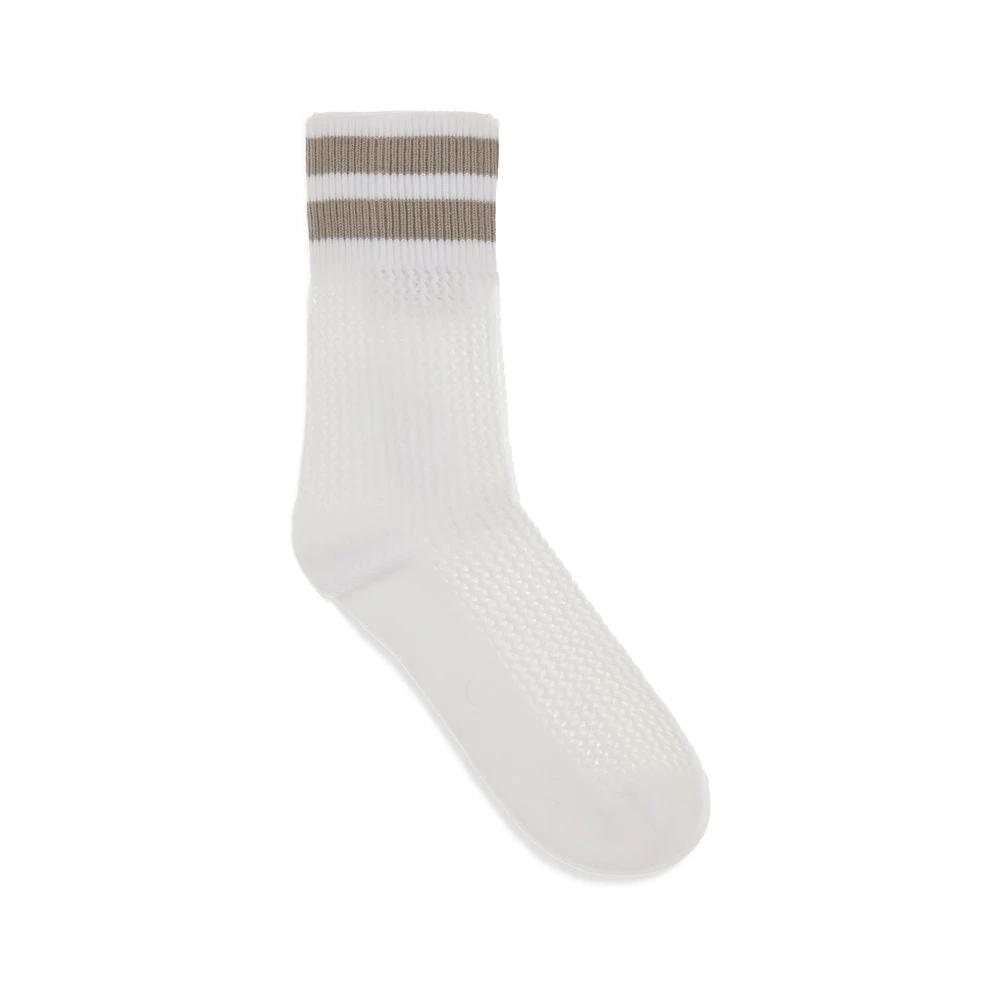 Brunello Cucinelli White Cotton Socks by Brunello Cucinelli
