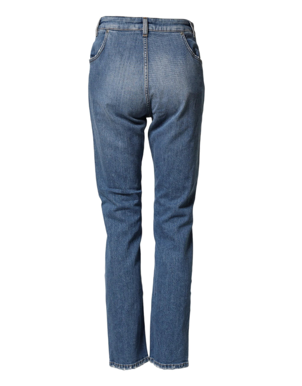 Dolce & Gabbana Blue Distressed Washed Cotton Denim Jeans by Dolce & Gabbana