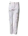 Jean en denim blanc délavé Dolce &amp; Gabbana BOYFRIEND