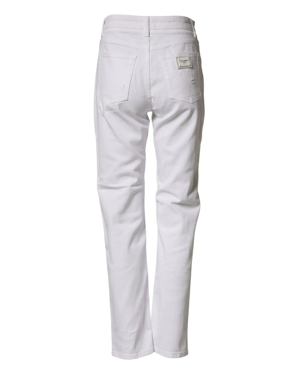 Jean en denim blanc délavé Dolce &amp; Gabbana BOYFRIEND