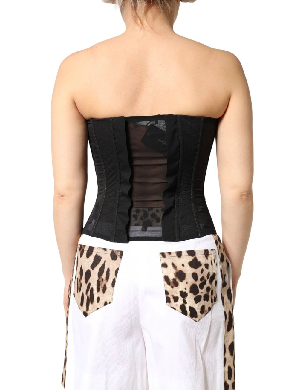 Dolce & Gabbana Black Silk Lace Bustier Corset Strapless Top by Dolce & Gabbana