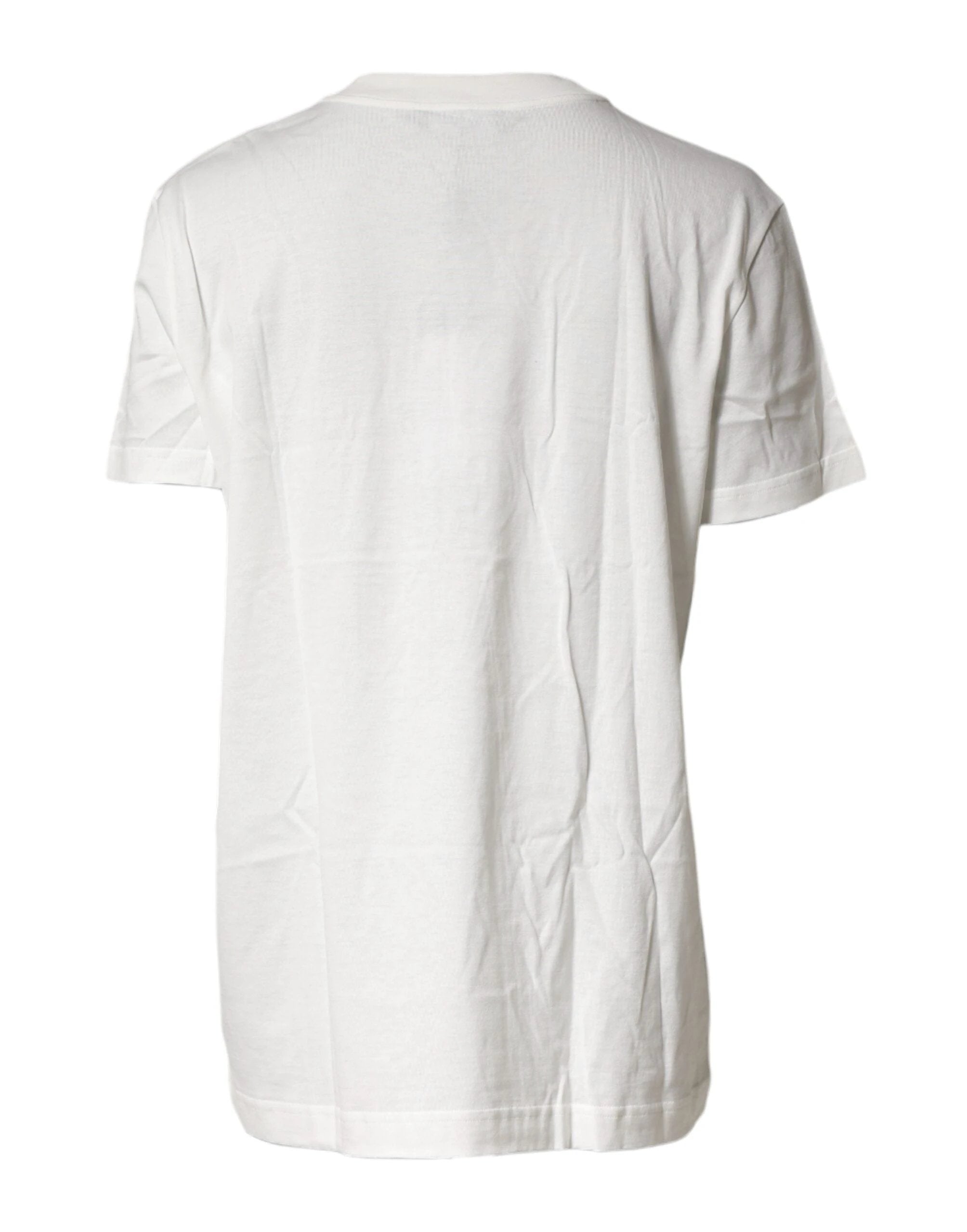 Dolce & Gabbana White Logo Crew Neck Short Sleeves T-shirt by Dolce & Gabbana