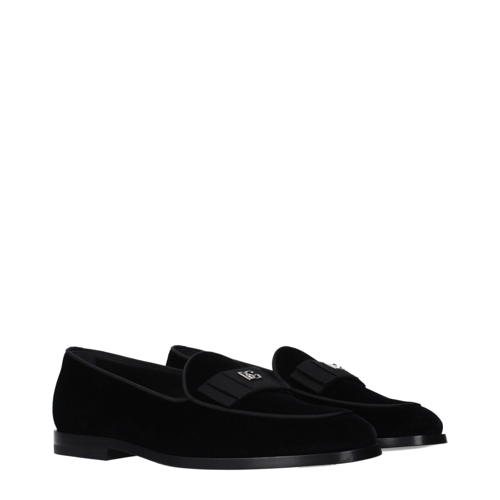 Mocassins Dolce &amp; Gabbana en velours noir