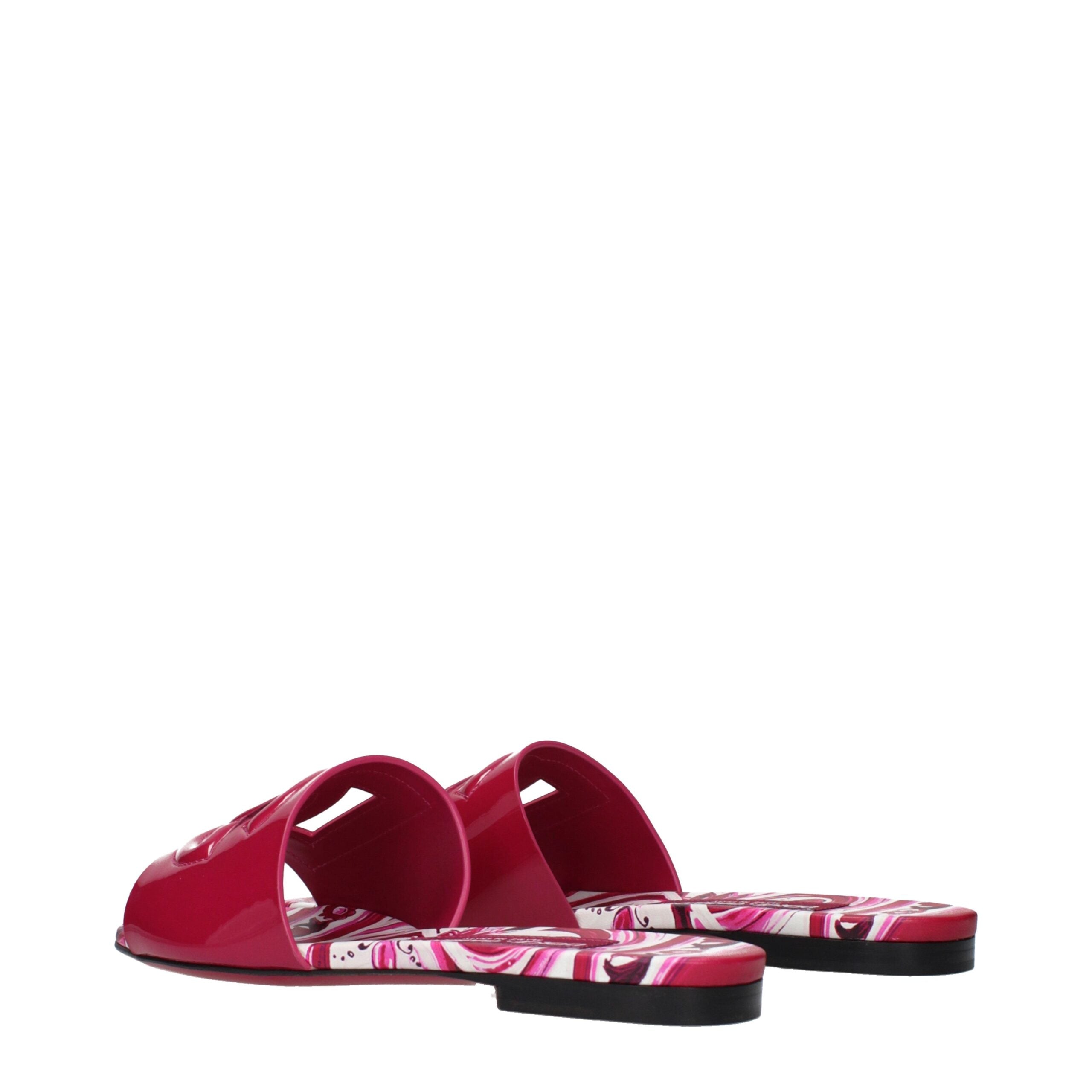 Dolce & Gabbana Pink Leather Slippers