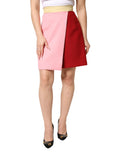 Dolce & Gabbana Multicolor Wool Casual High Waist Mini Skirt by Dolce & Gabbana