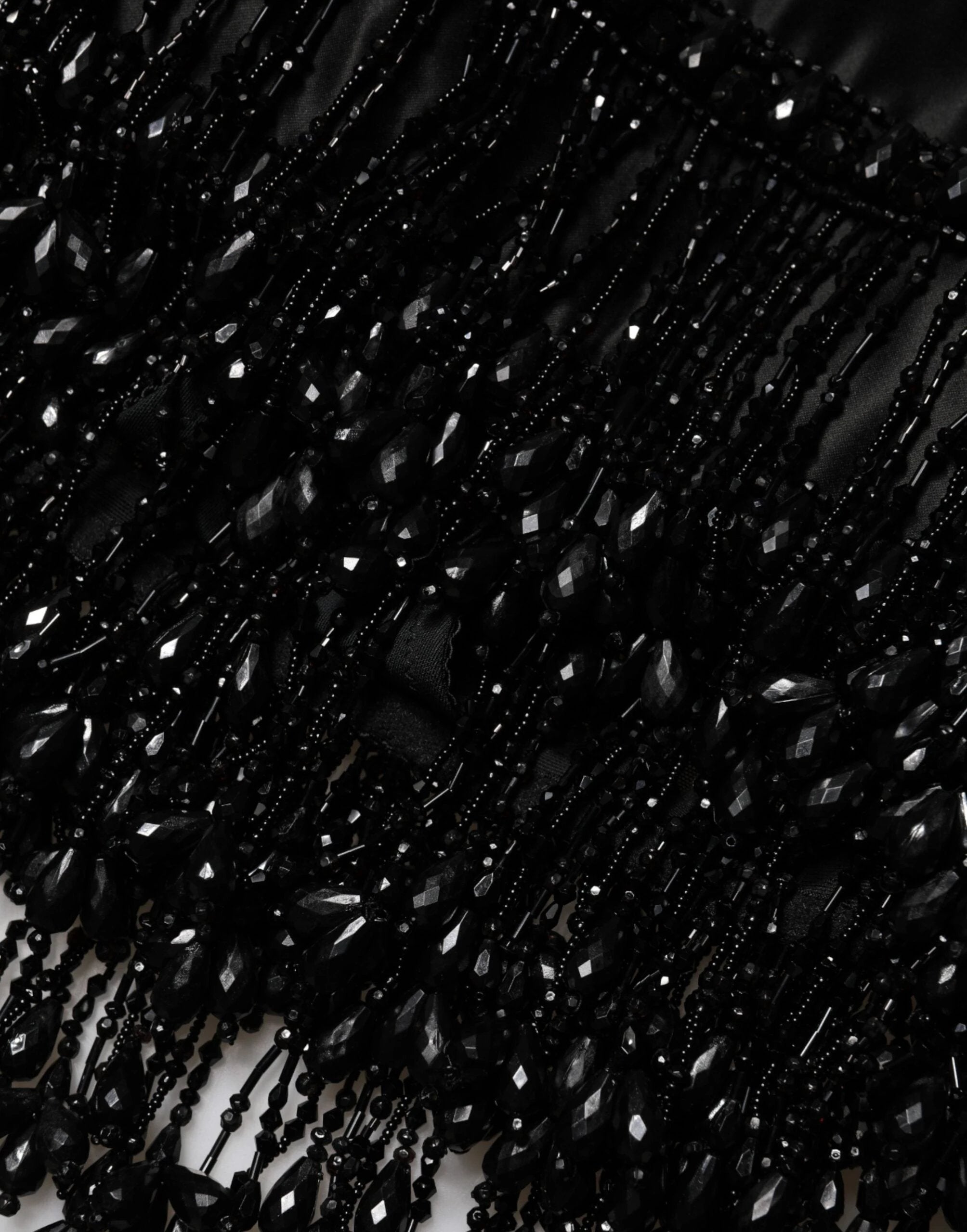 Dolce & Gabbana Black Nylon Embellished Lace Mini Skirt by Dolce & Gabbana