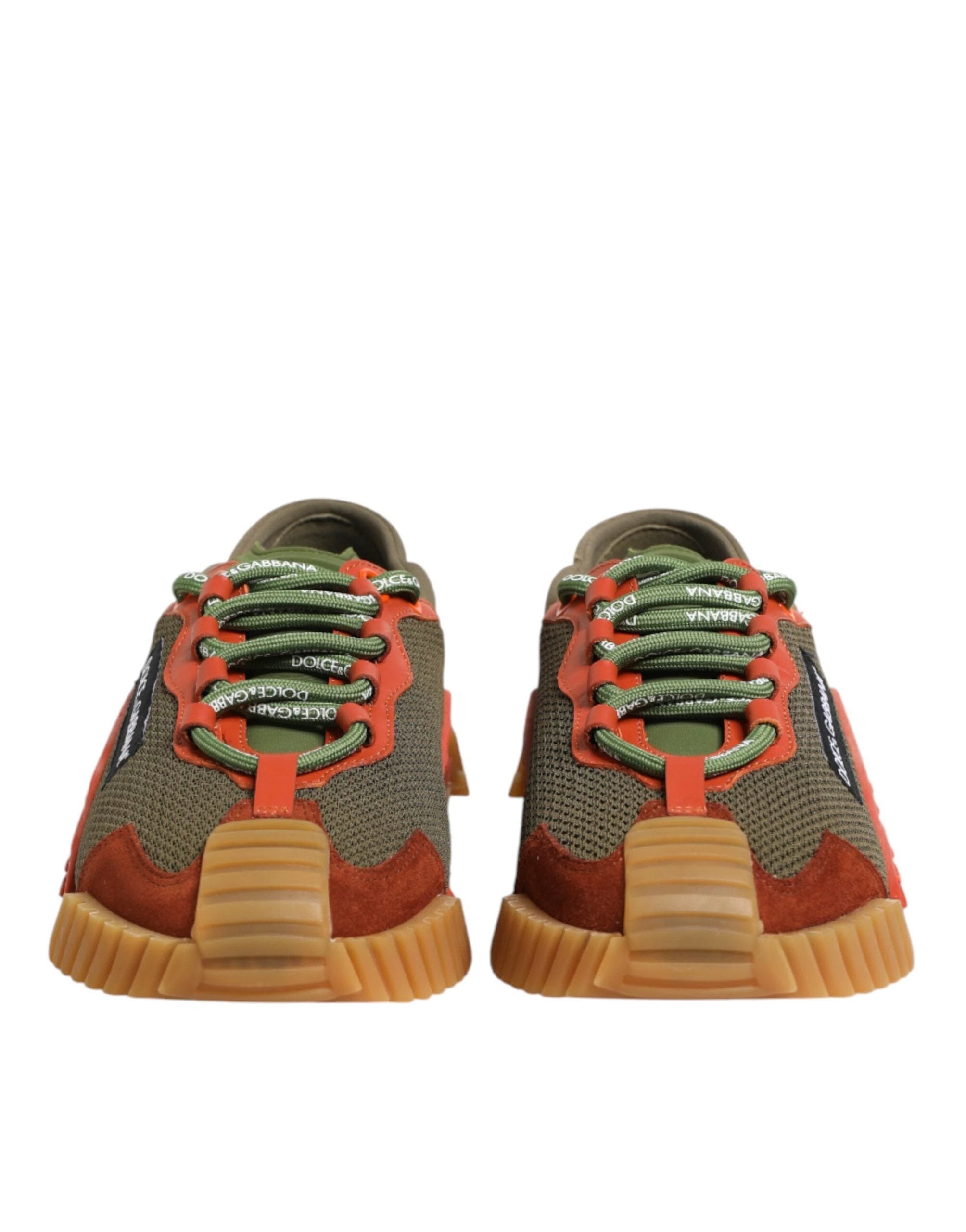 Dolce & Gabbana Multicolor Lace Up Low Top NS1 Sneakers Shoes by Dolce & Gabbana