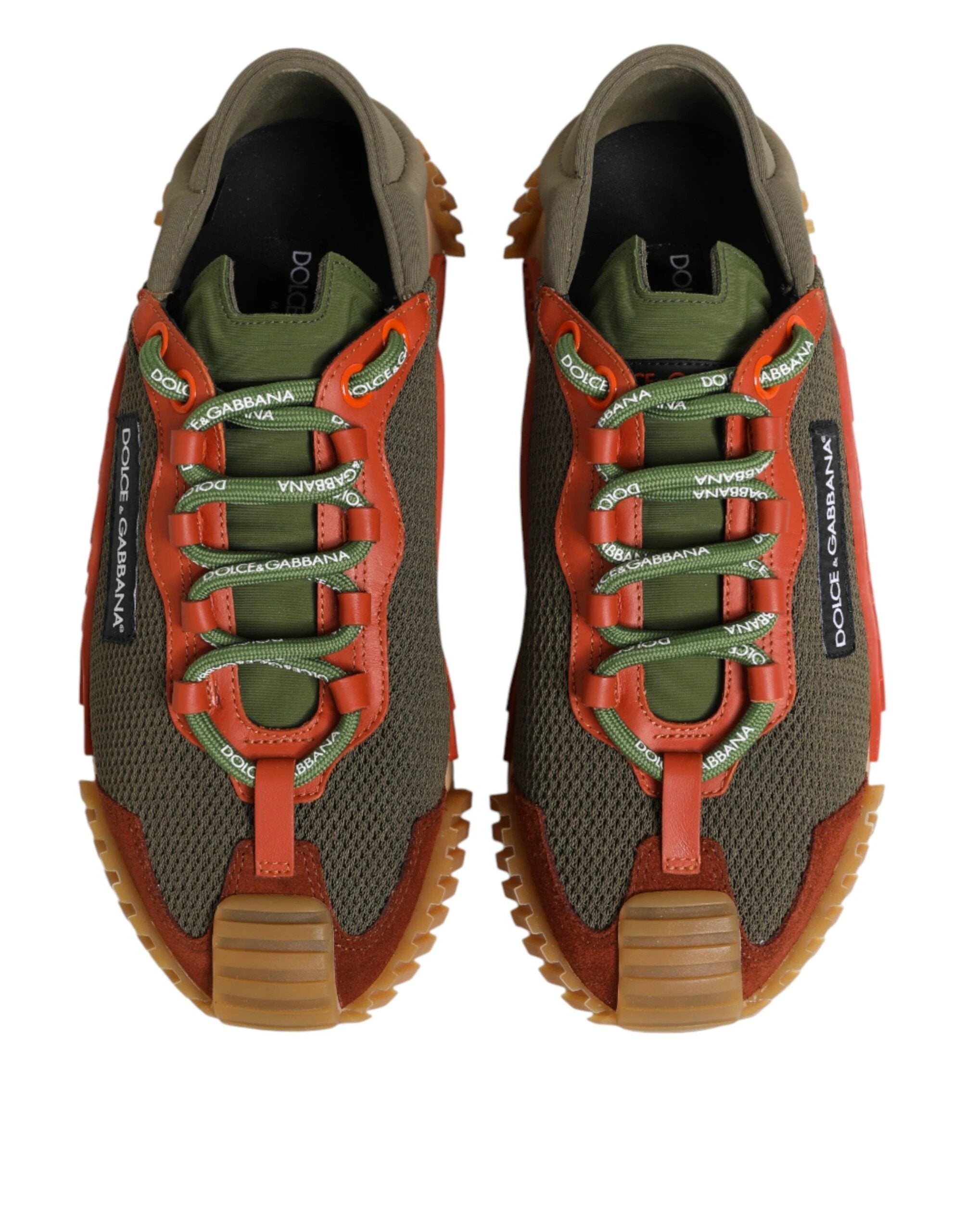 Dolce & Gabbana Multicolor Lace Up Low Top NS1 Sneakers Shoes by Dolce & Gabbana