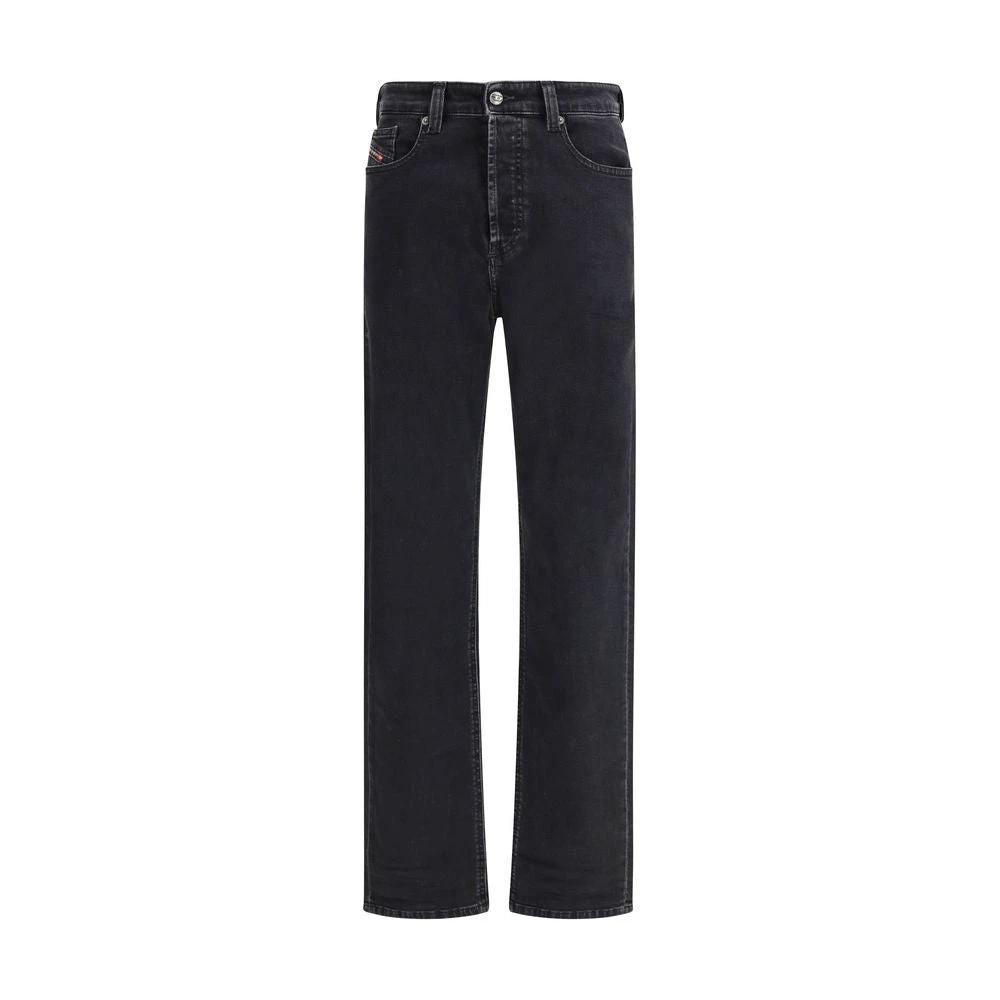 Diesel Black Cotton Relaxed Fit Jeans by Diesel