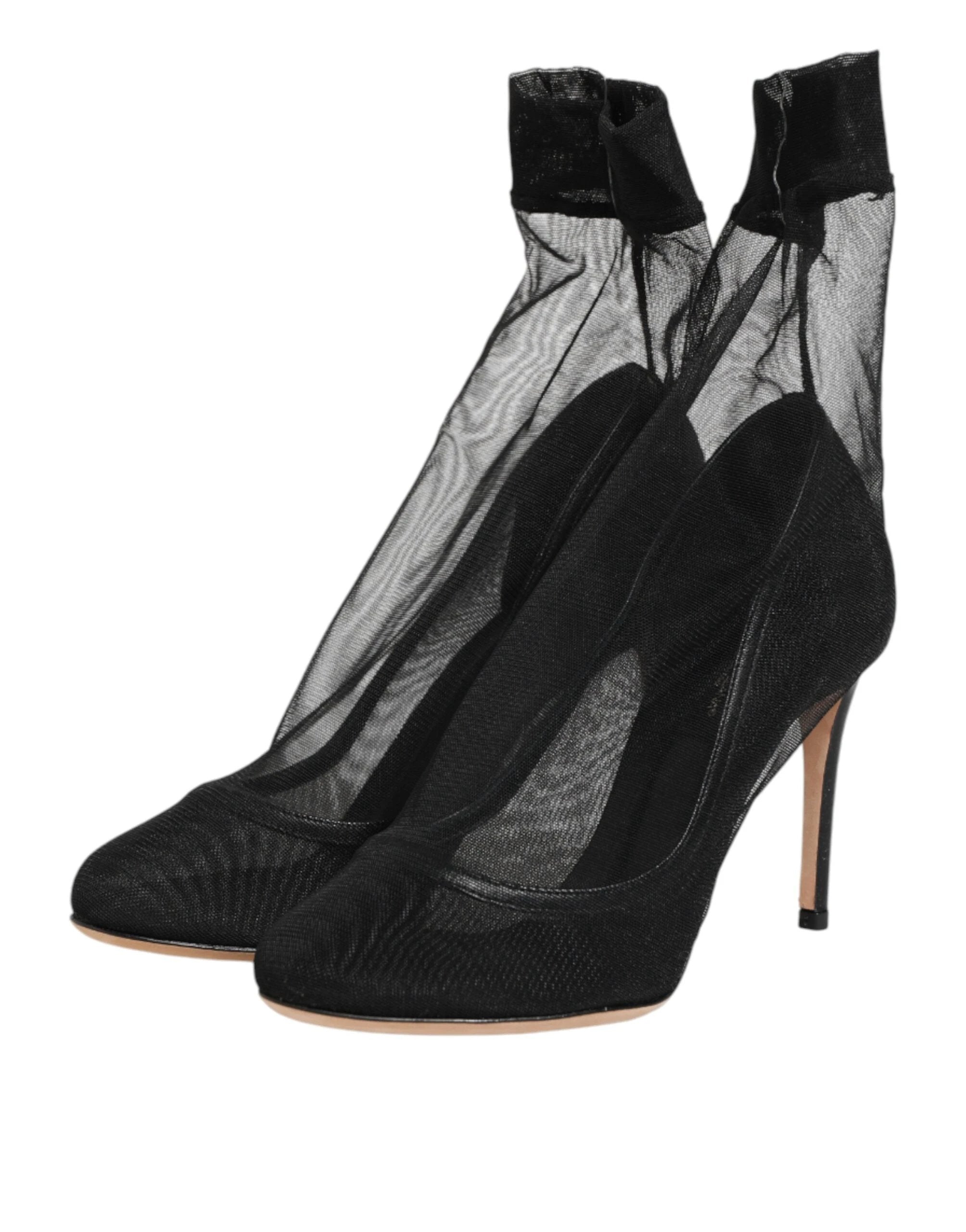 Dolce & Gabbana Black Nylon Stretch Mesh Sock Boots Shoes by Dolce & Gabbana