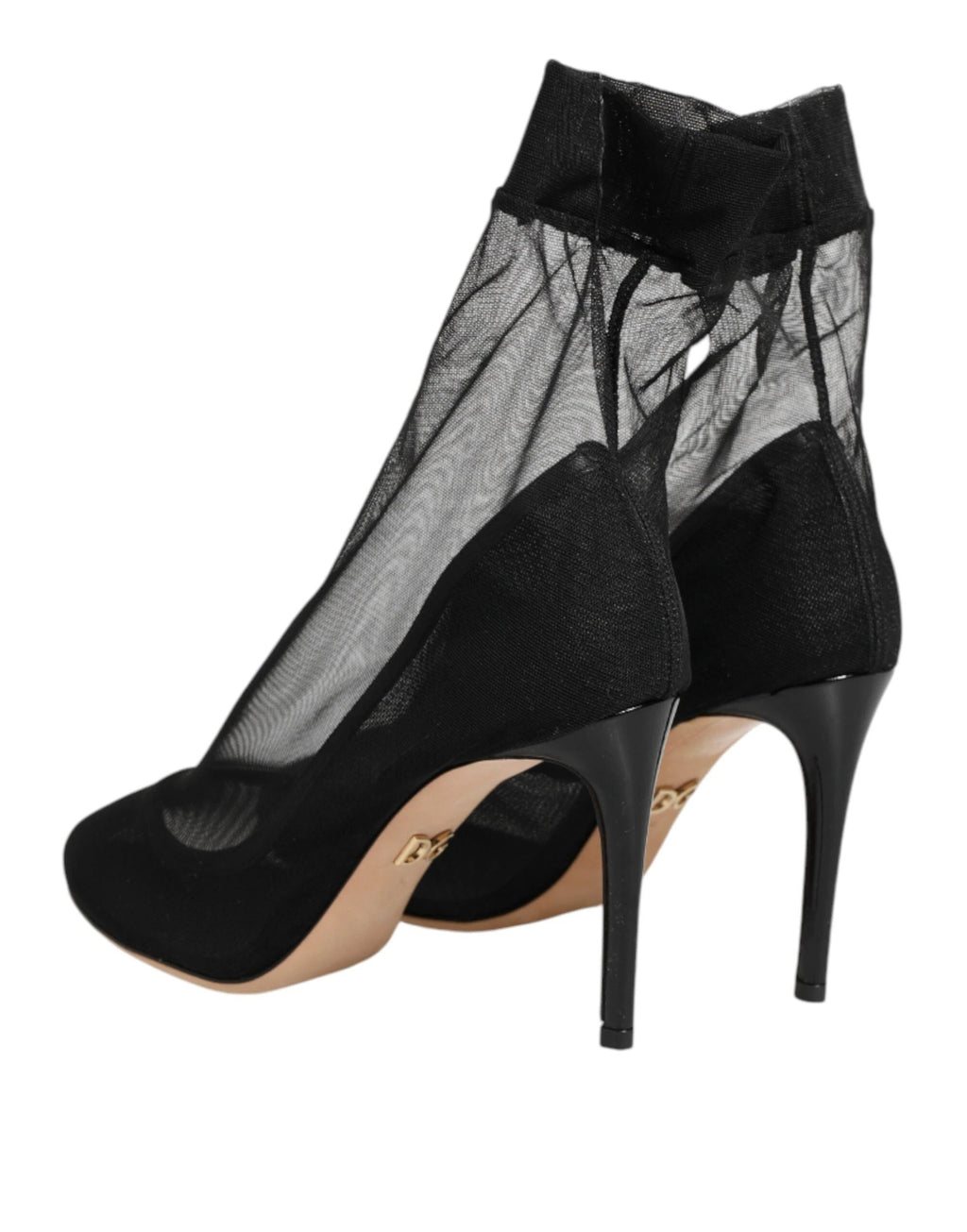 Dolce & Gabbana Black Nylon Stretch Mesh Sock Boots Shoes by Dolce & Gabbana