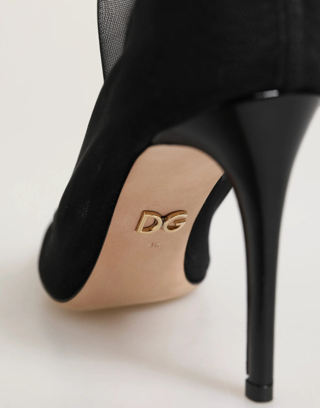 Dolce & Gabbana Black Nylon Stretch Mesh Sock Boots Shoes by Dolce & Gabbana