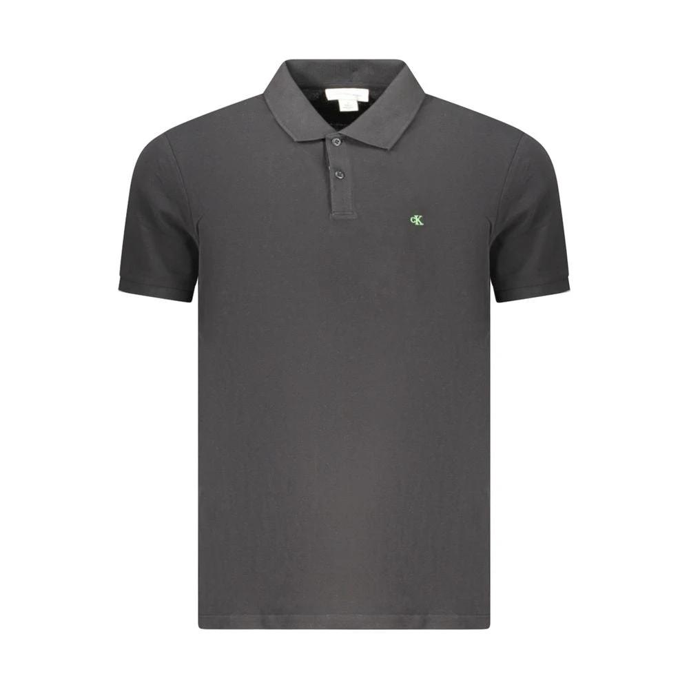 Polo homme Calvin Klein en coton noir