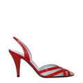 Sandales à talons aiguilles en cuir rouge Valentino Garavani