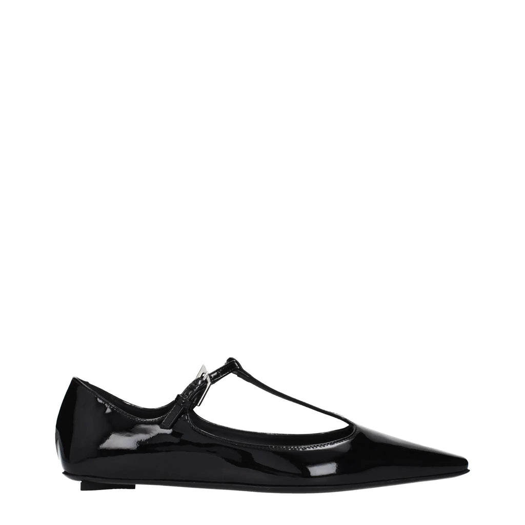 Les ballerines en cuir noir Attico