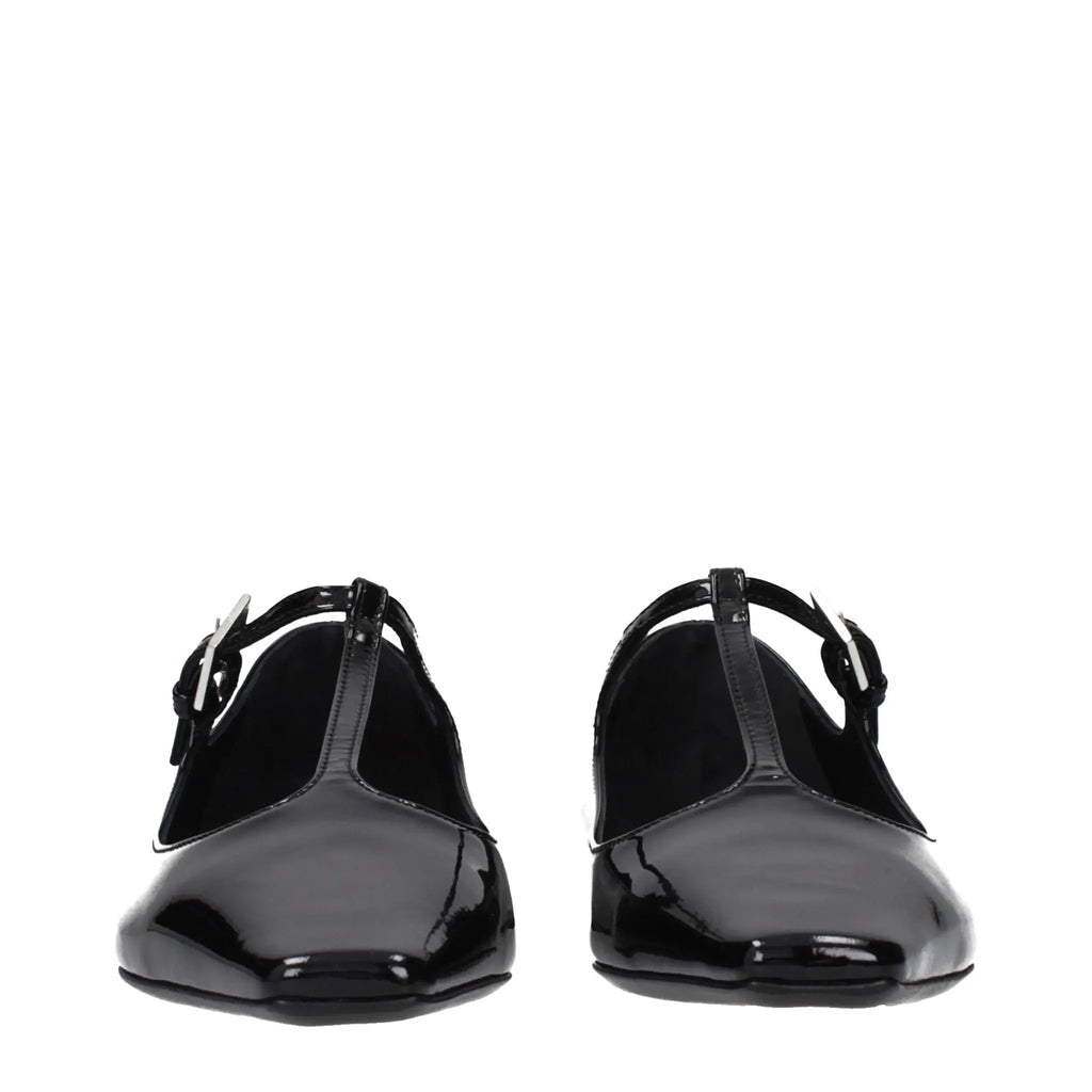 Les ballerines en cuir noir Attico
